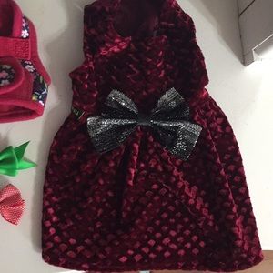 Dog outfit and harness package worn each item once